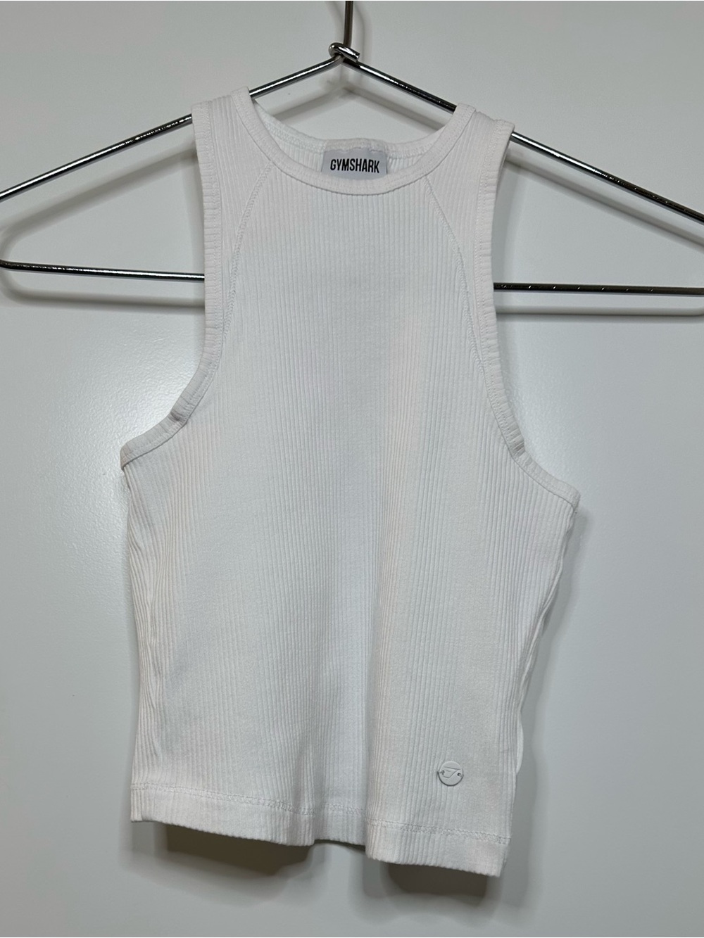 Gymshark Ribbed Crop Tank‎ Top | White | XS